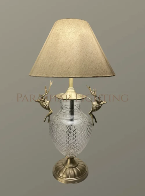 Deer Brass Table Lamp